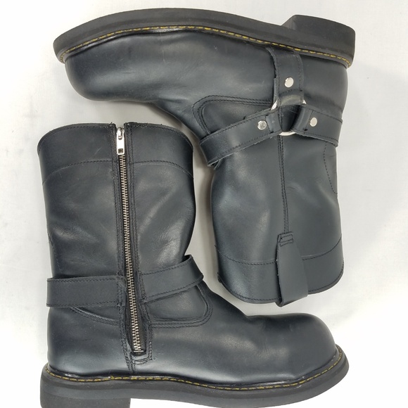 Rom's Mens Motorcycle Steel Toe Safety Work Boots - Picture 6 of 8